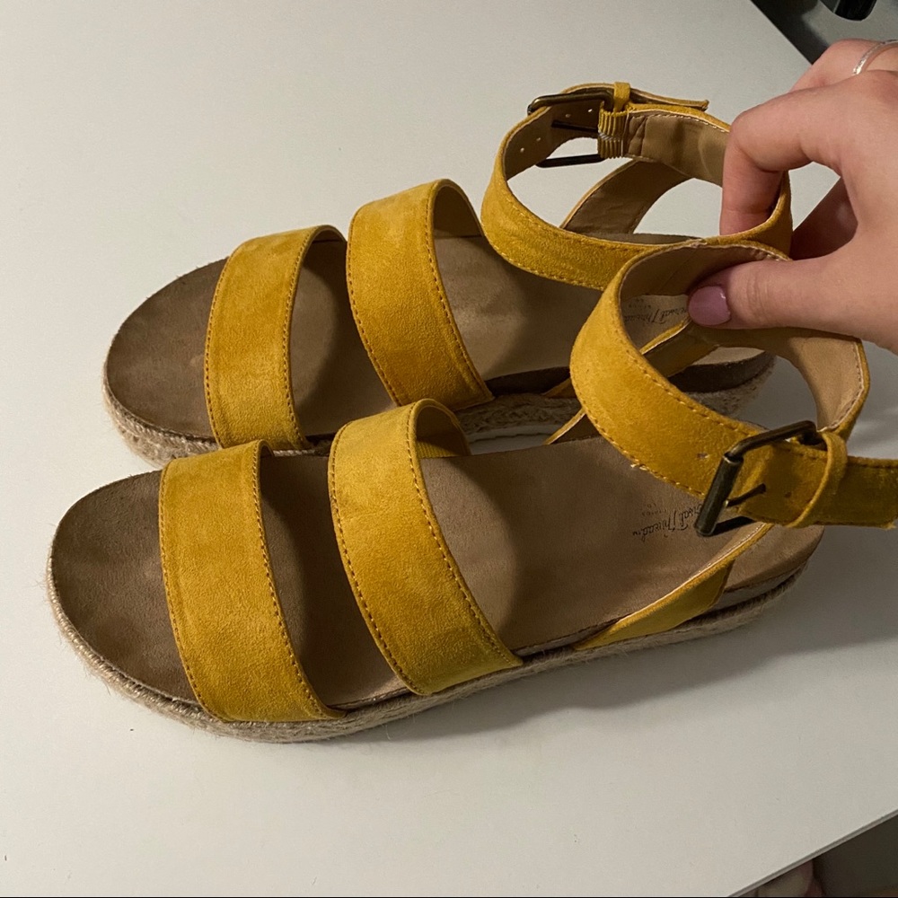 Yellow Platform Sandals